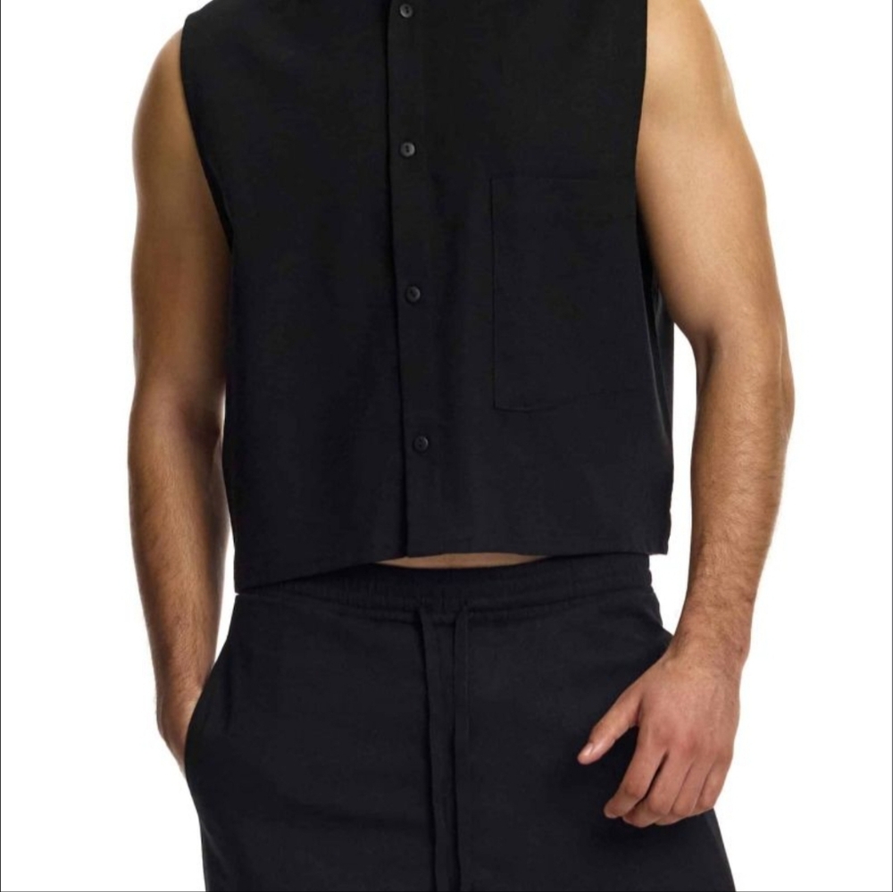 MODUS VIVENDI linen pants and top set black, sz M - Picture 6 of 15